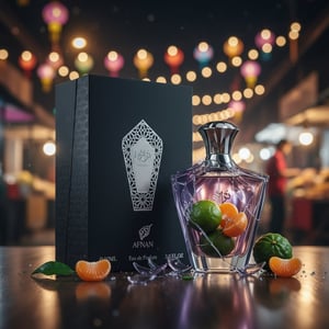 Beli perfume Turathi Blue original Malaysia &ndash; Perfume bottle and packaging with 'Afnan' branding on a white background