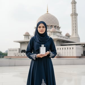 Pure Musk Afnan with Malay woman at Masjid Negara pure elegant malaysia scene