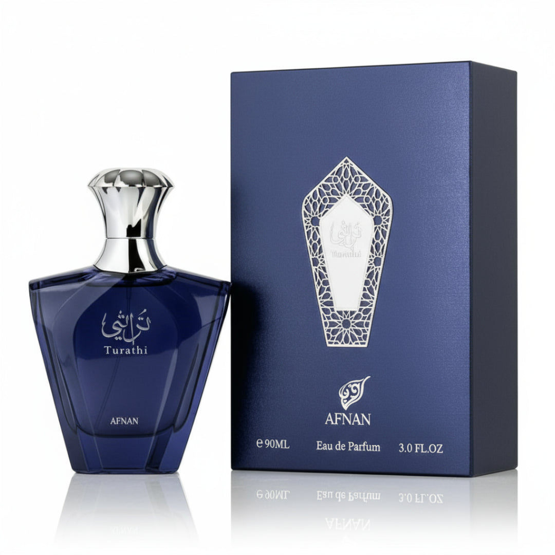 Turathi Blue by Afnan 90 ml EDP men Malaysia – haruman maskulin fresh aquatic & tahan lama