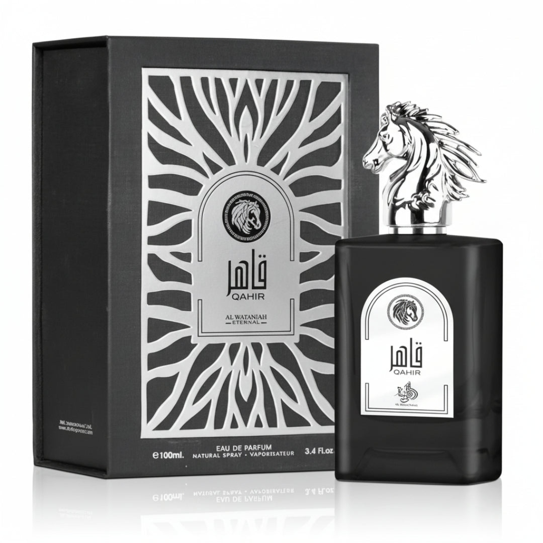 Qahir Man by Al Wataniah 100 ml EDP lelaki Malaysia – haruman spicy woody strong & tahan lama