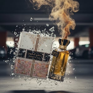Perfume bottle and packaging of Safer al Oud on a white background