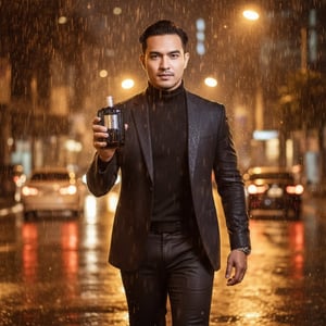 Dar Al Hae men perfume Malay man in KL rain arabian gold night malaysia