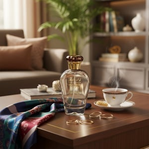 Turab Al Dhahab atas meja kopi, mood wanita Malaysia elegan