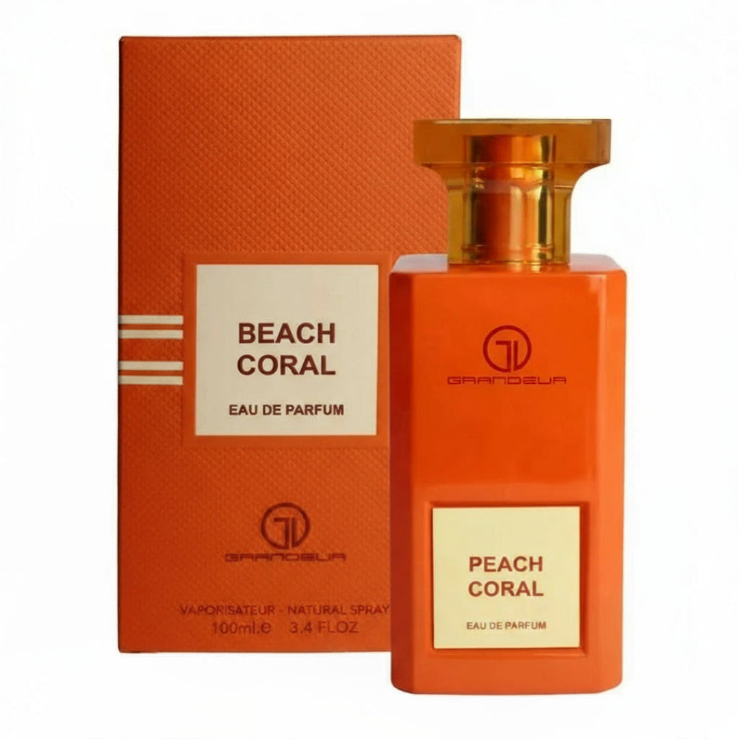 Beach Coral 100ml EDP – Grandeur Perfume Women (Fruity Floral Peach Scent)