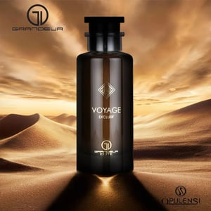 Botol Voyage Exclusif Grandeur Elite minyak wangi lelaki viral Malaysia aroma smoky woody sesuai outing malam
