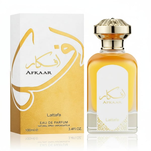 Afkaar Lattafa perfume unisex woody amber spicy long lasting Malaysia sesuai harian dan malam