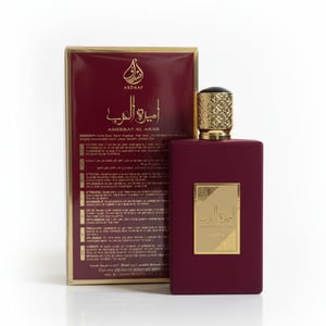 Box dan botol Ameerat Al Arab Lattafa fragrance wanita sweet floral vibe elegan Malaysia