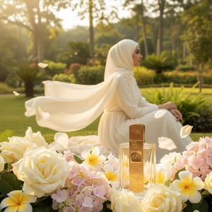 perfume Angham Lattafa di Taman Botani Putrajaya dengan wanita Malaysia berhijab