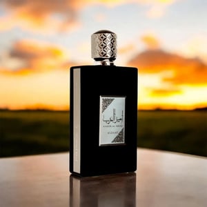 Asdaaf Ameer Al Arab 100 ml EDP &ndash; haruman lelaki mewah bau arabic woody Malaysia surface against a sunset sky