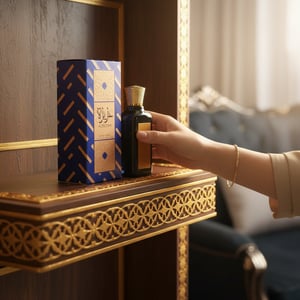 wanita melayu meletakkan azeezah di rak emas