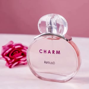 Box dan botol Charm LaMuse Lattafa fragrance sweet musky vibe feminine Malaysia