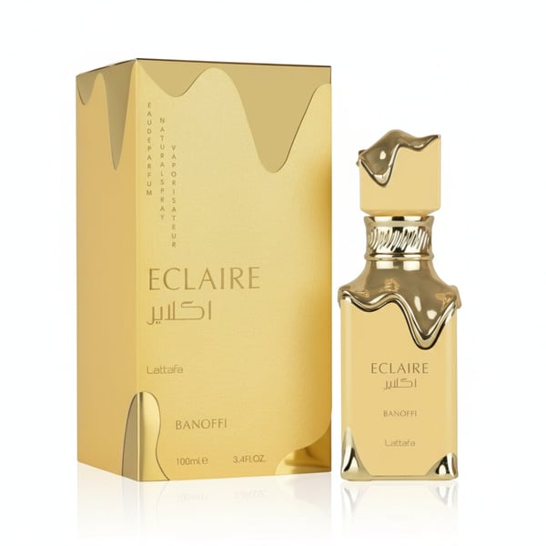 Lattafa Lattafa Éclaire Banoffi 100ml EDP – Unisex Spicy Gourmand Perfume feature on homepage bottle - Premium fragrance collection Malaysia