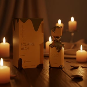 Eclaire Banoffi diterangi lilin caramel &ndash; mood romantik warm