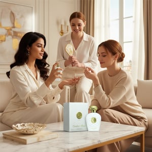 Perfume bottle and packaging of 'Opulent Musk' on a white background