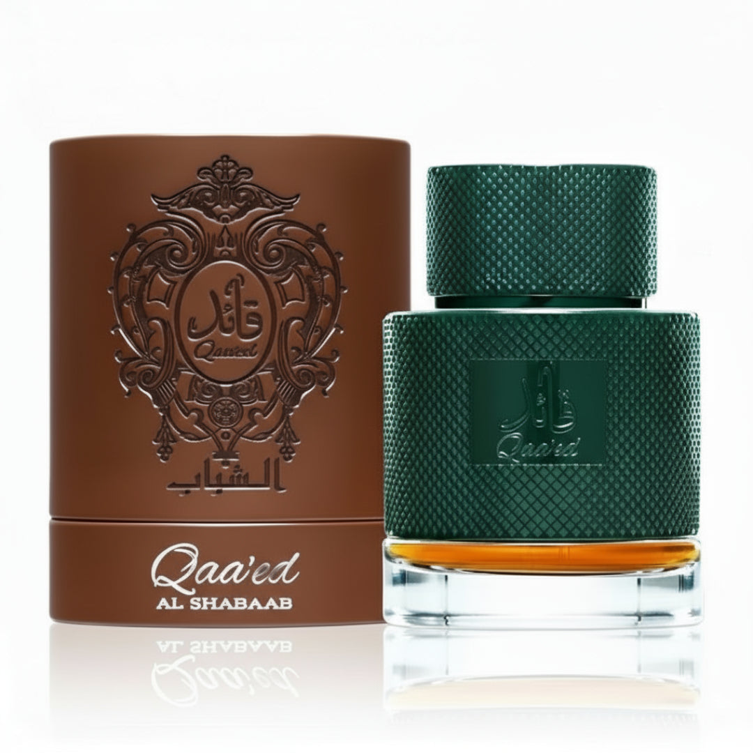 Qaaed Al Shabaab Lattafa perfume lelaki amber spicy woody long lasting Malaysia sesuai malam
