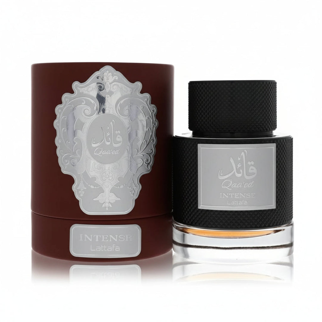 Qaaed Intense by Lattafa 100 ml EDP Malaysia – haruman oud amber smoky & tahan lama