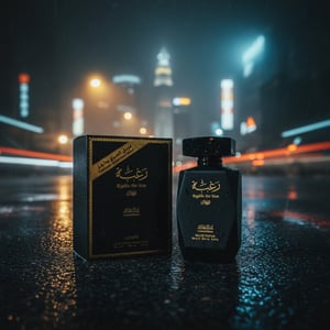Raghba for Men atas jalan KL basah, mood noir cinematic