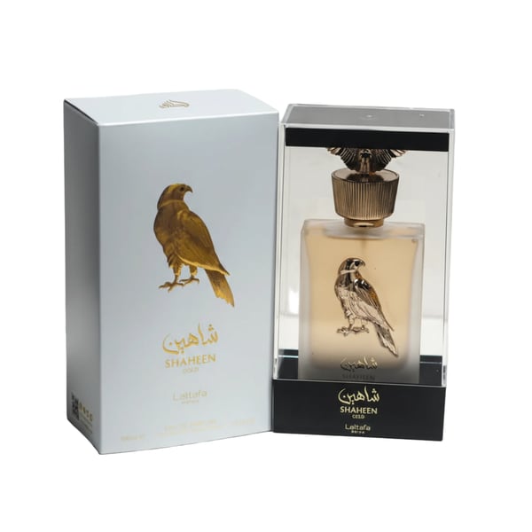 Shaheen Gold by Lattafa 100 ml EDP unisex Malaysia – haruman buah tropika & vanila manis