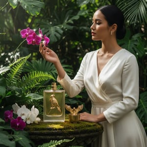 Shaheen Gold by Lattafa perfume with orchids and fig leaves garden fresh fragrance Malaysia