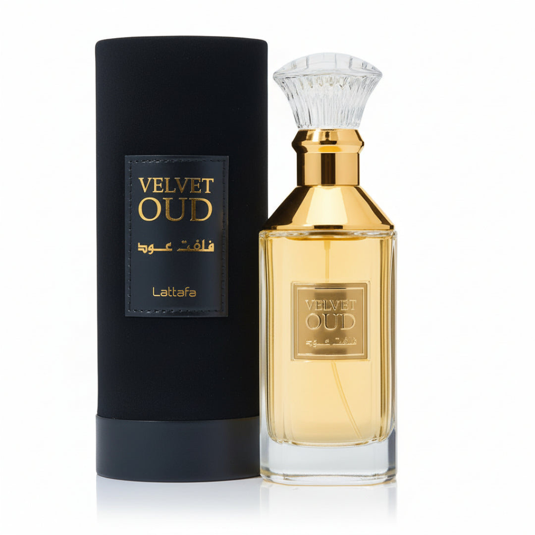 Velvet Oud Lattafa perfume lelaki smoky oud woody warm Malaysia sesuai malam