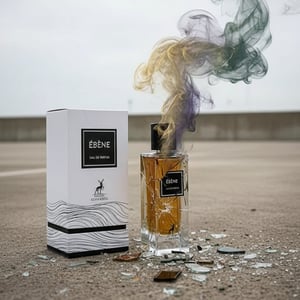 Maison Alhambra Ebène Eau de Parfum bottle and packaging on a marble surface