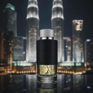 Encode by Maison Alhambra perfume bottle with KLCC skyline men fragrance Malaysia