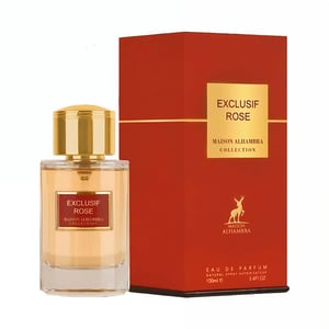 Exclusif Rose perfume bottle and packaging on a white background