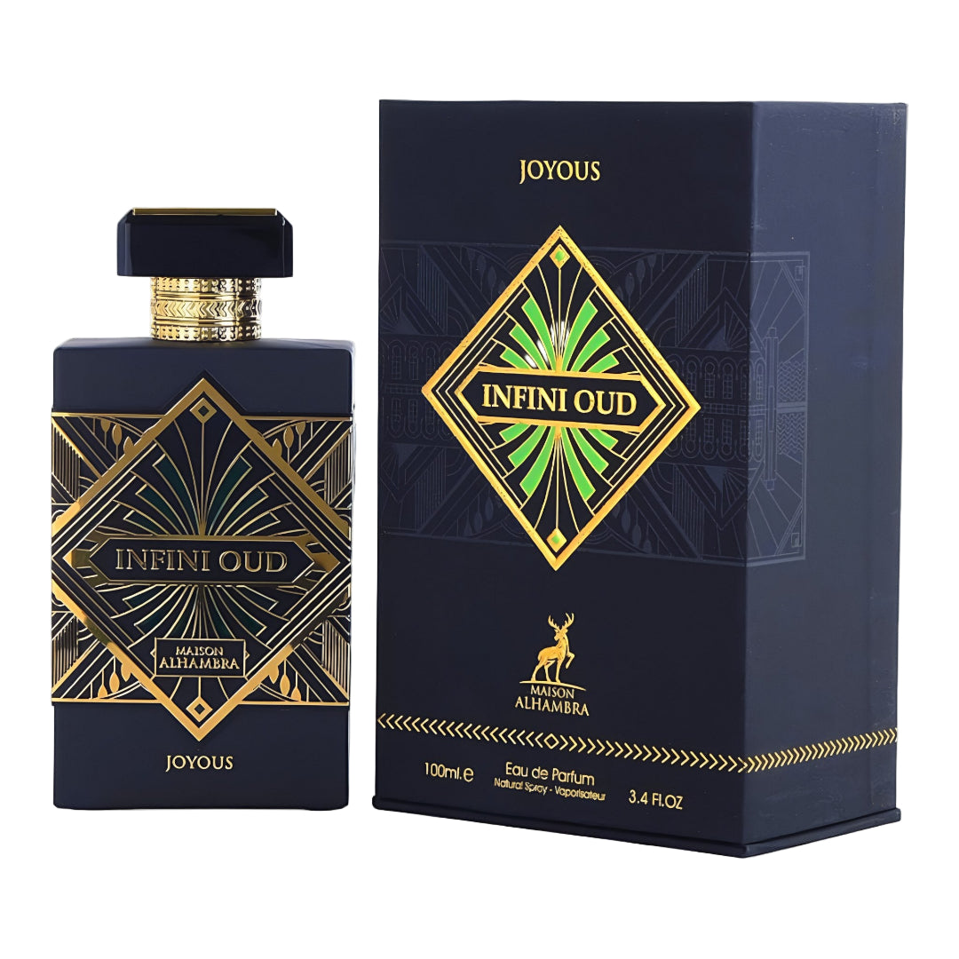 Infini Oud Joyous by Maison Alhambra 100ml EDP unisex Malaysia – haruman oud floral mewah & tahan lama