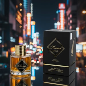 Kismet Magic unisex dalam suasana malam Bukit Bintang, cinematic Malaysia