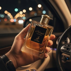 pemandu lelaki pegang Kismet For Men malam KL