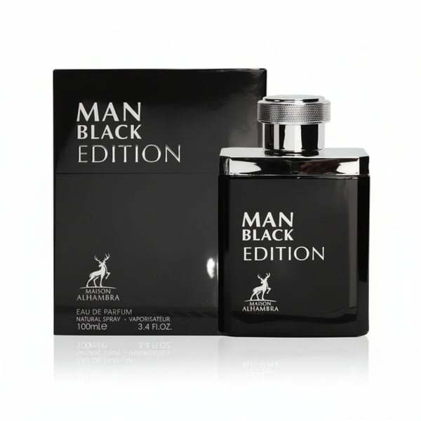 Man Black Edition Maison Alhambra perfume lelaki amber woody spicy tahan lama Malaysia sesuai malam