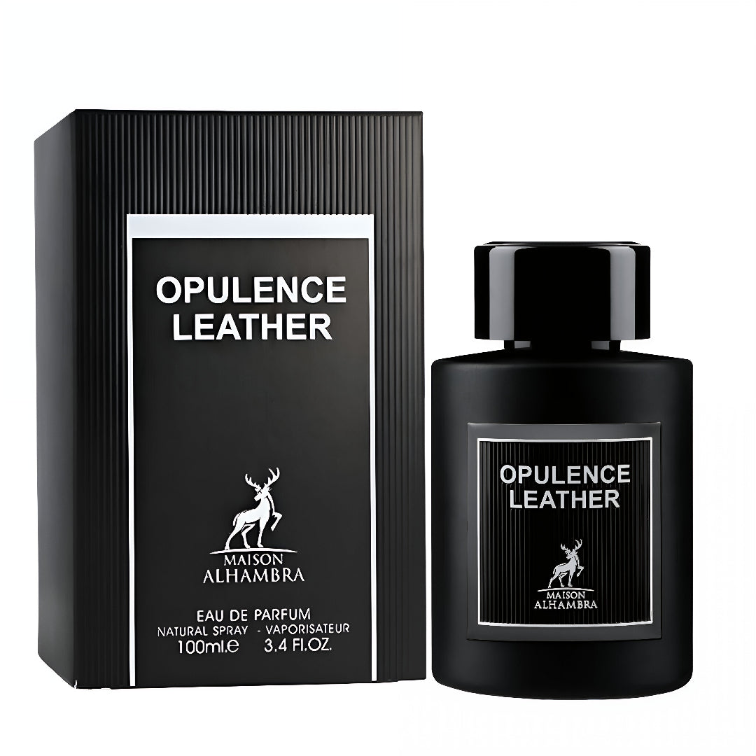 Opulence Leather Maison Alhambra perfume lelaki leather smoky woody long lasting Malaysia sesuai malam
