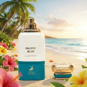 Pacific Blue di Desaru Beach Johor, angin tropika dan cahaya terang vibrant