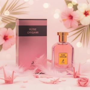 Rose Origami dengan bulu dan kertas pink &ndash; mood sweet dreamy Malaysia”