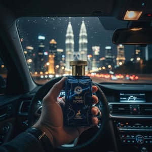 pemandu lelaki pegang True Word malam KL