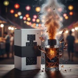 Perfume bottle and packaging with 'MOOD' branding on a white background