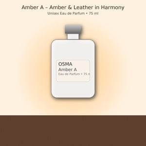 Amber A Perfume 75 ml &ndash; unisex amber and leather Eau de Parfum bottle