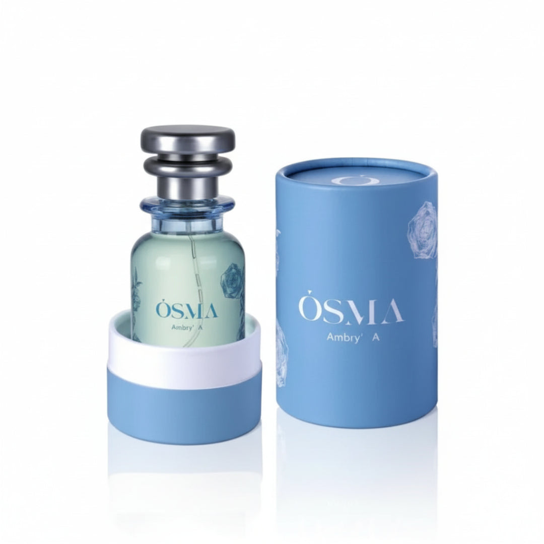 OSMA perfume bottle and packaging on a white background