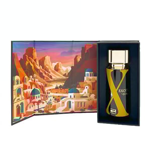 Box dan botol Exotic Heritage Rue Broca fragrance lelaki warm amber woody vibe elegan Malaysia