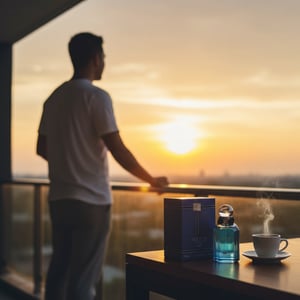 Hooked Azure by Rue Broca 100ml EDP bottle and box balcony sunrise men fragrance Malaysia