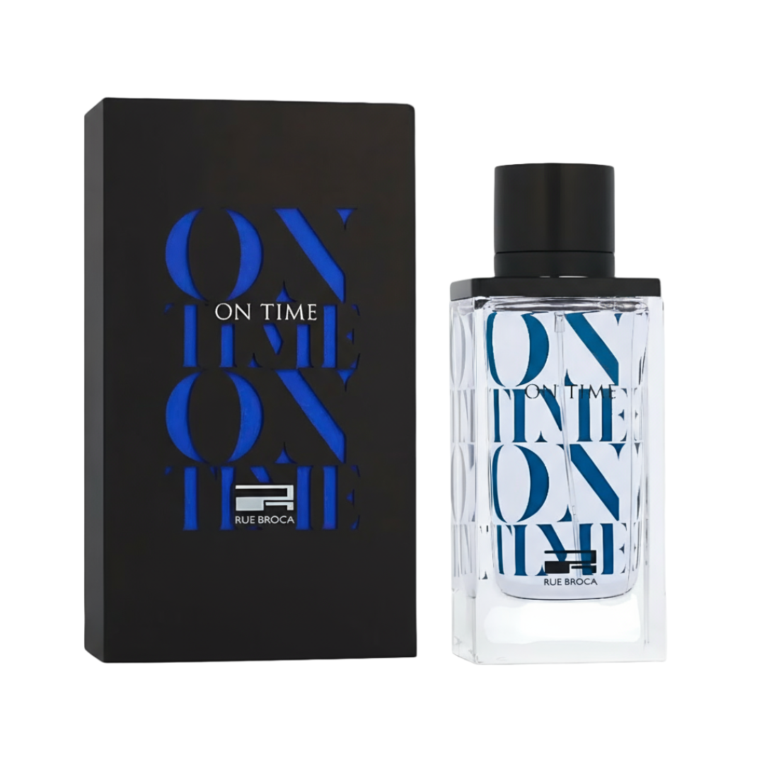On Time Pour Homme by Rue Broca 100 ml EDP men Malaysia – haruman maskulin fresh woody & tahan lama