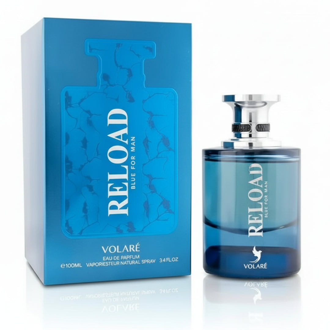 Reload Blue Volare Boss Man perfume lelaki fresh aquatic citrus clean Malaysia sesuai harian