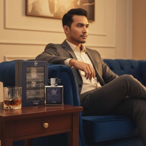 Gaya hidup lelaki Malaysia dengan Abadi Opulent Zimaya minyak wangi woody amber elegan untuk pasangan