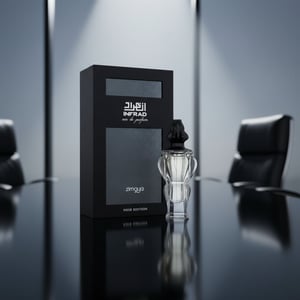 Men’s fragrance infrad noir bottle in boardroom moonlight leather Malaysia