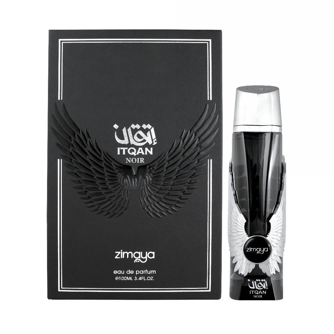Itqan Noir by Zimaya 100ml EDP men Malaysia – haruman citrus floral woody mewah & tahan lama