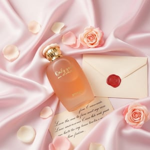 Only You by Zimaya Perfume Elixir bottle beside handwritten love letter and rose petal romantic scent Malaysia