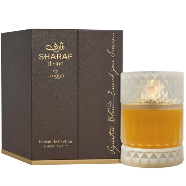 Sharaf Divine by Zimaya 100 ml Extrait de Parfum Unisex – Luxurious Amber Woody Perfume Malaysia