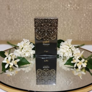 Wameed by Zimaya perfume bottle and box mirror tray with tuberose orange blossom unisex luxury Malaysia