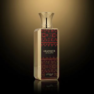 Zimaya Grandeur perfume bottle minimal black to gold studio luxury unisex perfume Malaysia
