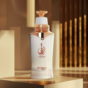 Zimaya Taraf White 100ml on a wooden surface with a blurred background